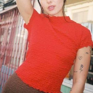 Red Jordan Top Lisa Says Gah